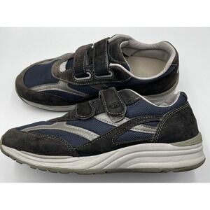 SAS JV Mesh Sneakers Mens‎ 11 Blue Gray Suede Comfort Walking Shoes Hook Loop